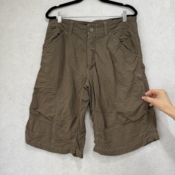 Kuhl Shorts Mens 32 Brown Stretch Nylon Spandex Hiking Outdoor Cargo Quick Dry - Picture 2 of 16